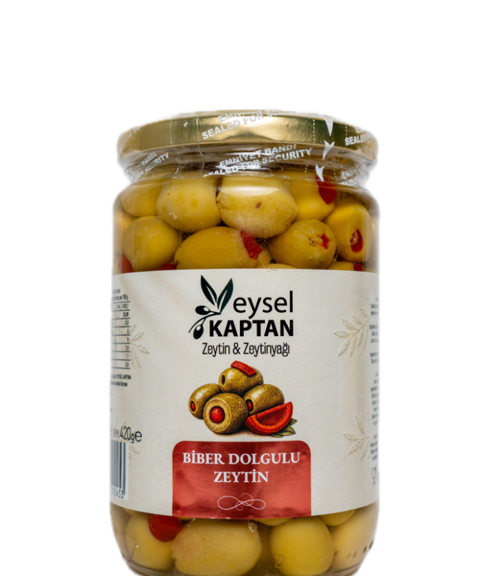 Biber Dolgulu Yeşil Zeytin