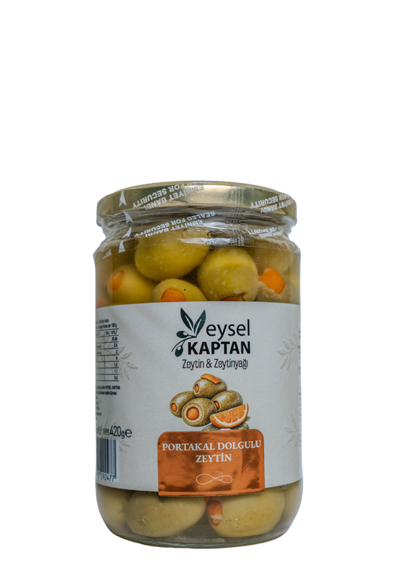 Portakal Dolgulu Yeşil Zeytin