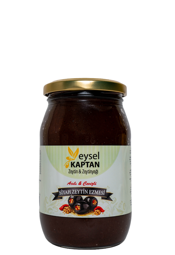 Acılı Cevizli Siyah Zeytin Ezmesi