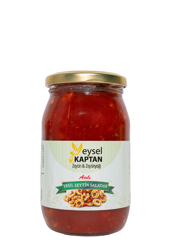 Acılı Yeşil Zeytin Salatası